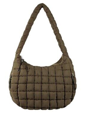 Quilted Puffer Tote Bag Women Large Padded Shoulder Handbag